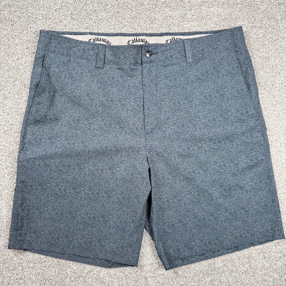 Callaway Golf Shorts Mens 38 Charcoal Gray Stretch Performance 9" Heather Casual